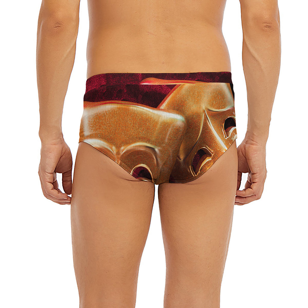 Comedy And Tragedy Theater Masks Print Men's Briefs