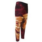 Comedy And Tragedy Theater Masks Print Men's Compression Pants