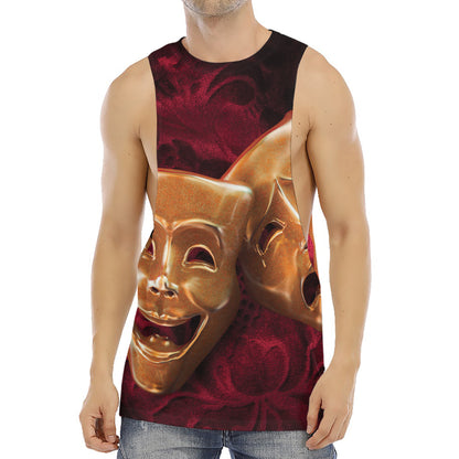 Comedy And Tragedy Theater Masks Print Men's Muscle Tank Top