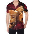 Comedy And Tragedy Theater Masks Print Men's Shirt
