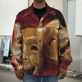 Comedy And Tragedy Theater Masks Print Men's Shirt Jacket
