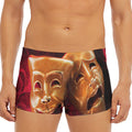 Comedy And Tragedy Theater Masks Print Men's Short Boxer Briefs