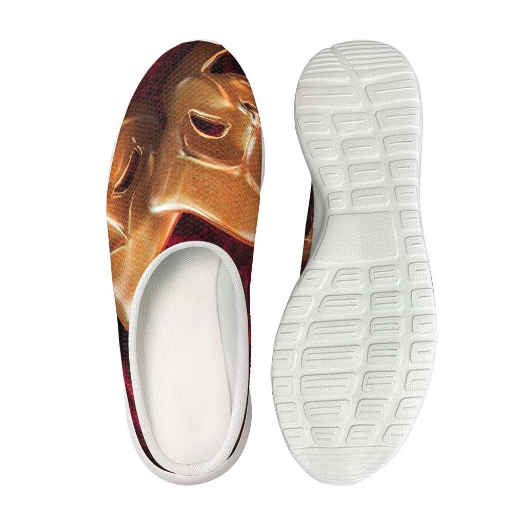 Comedy And Tragedy Theater Masks Print Mesh Casual Shoes