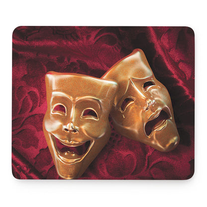 Comedy And Tragedy Theater Masks Print Mouse Pad