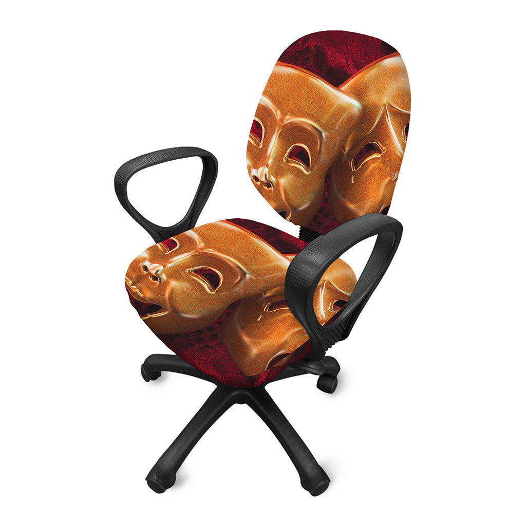 Comedy And Tragedy Theater Masks Print Office Chair Cover