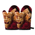 Comedy And Tragedy Theater Masks Print Oven Mitts