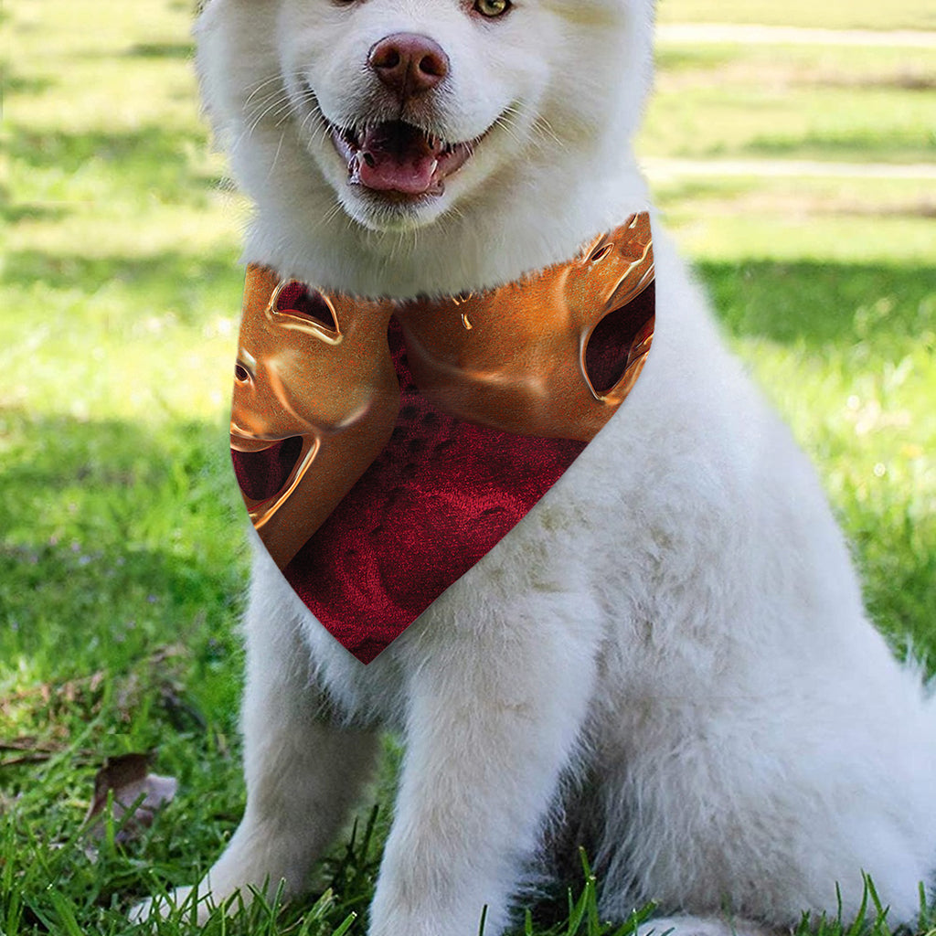 Comedy And Tragedy Theater Masks Print Over The Collar Dog Bandana