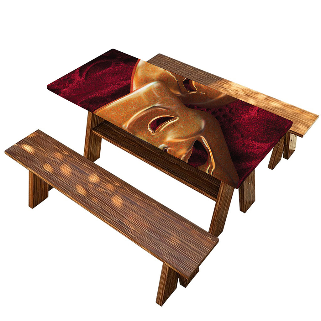 Comedy And Tragedy Theater Masks Print Picnic Table Cover