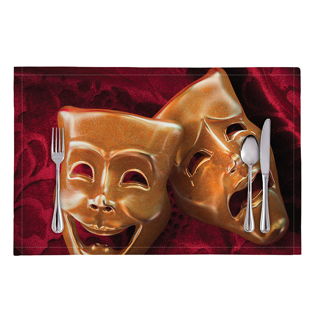 Comedy And Tragedy Theater Masks Print Placemat