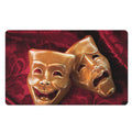 Comedy And Tragedy Theater Masks Print Polyester Doormat