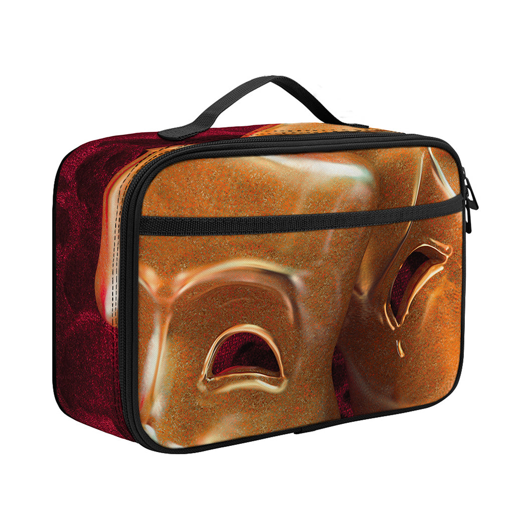 Comedy And Tragedy Theater Masks Print Portable Lunch Bag