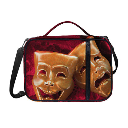 Comedy And Tragedy Theater Masks Print Shoulder Strap Bible Bag