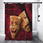 Comedy And Tragedy Theater Masks Print Shower Curtain