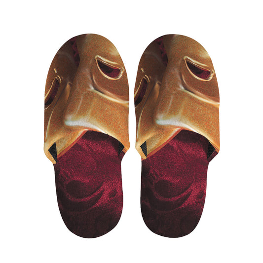 Comedy And Tragedy Theater Masks Print Slippers