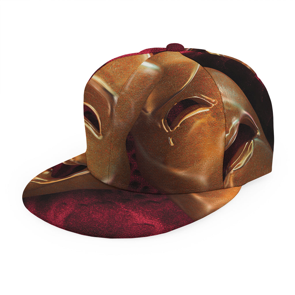 Comedy And Tragedy Theater Masks Print Snapback Cap