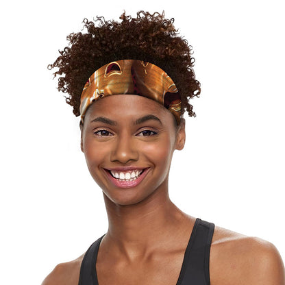 Comedy And Tragedy Theater Masks Print Sports Headband