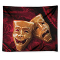 Comedy And Tragedy Theater Masks Print Tapestry
