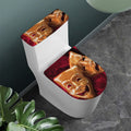 Comedy And Tragedy Theater Masks Print Toilet Lid And Tank Cover Set