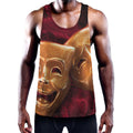 Comedy And Tragedy Theater Masks Print Men's Workout Tank Top