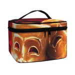 Comedy And Tragedy Theater Masks Print Travel Makeup Bag
