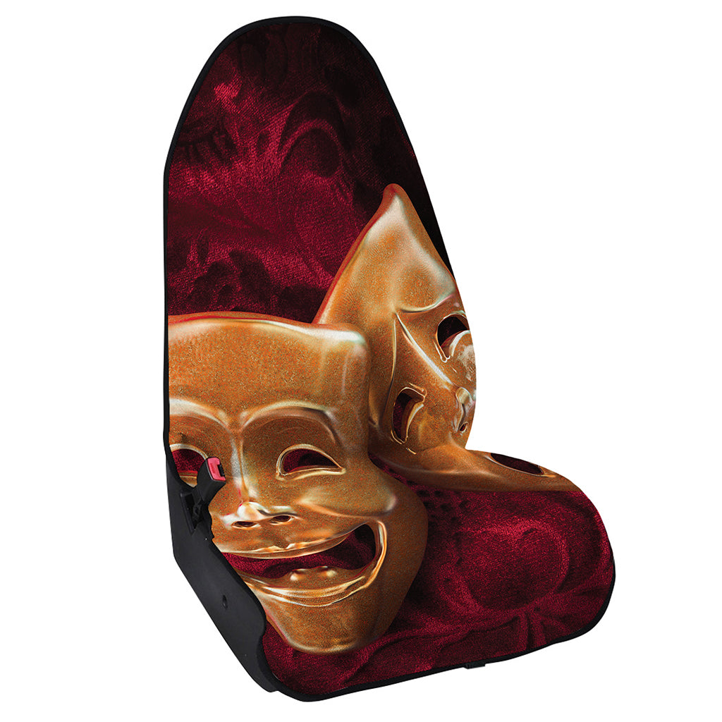 Comedy And Tragedy Theater Masks Print Waterproof Car Seat Cover