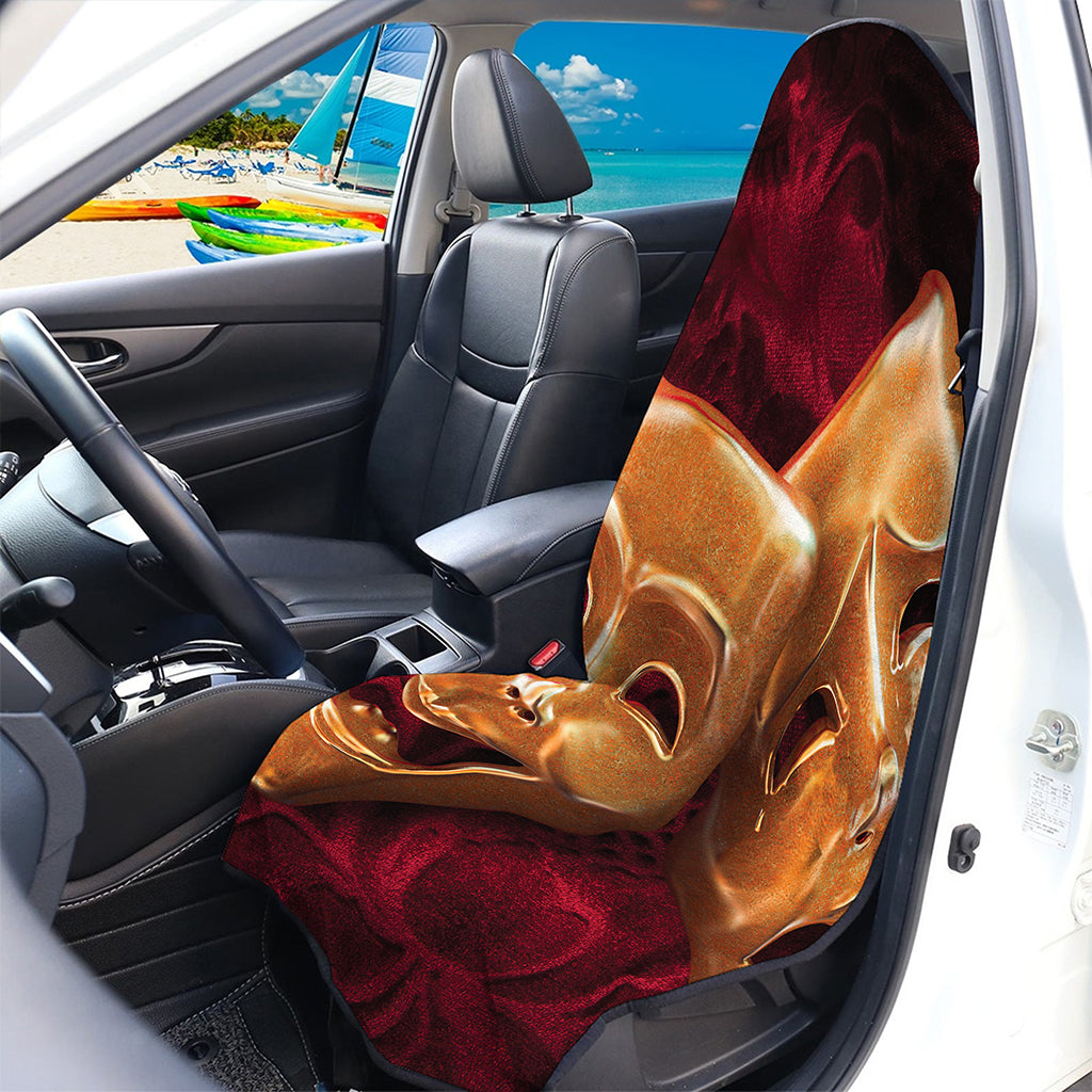 Comedy And Tragedy Theater Masks Print Waterproof Car Seat Cover