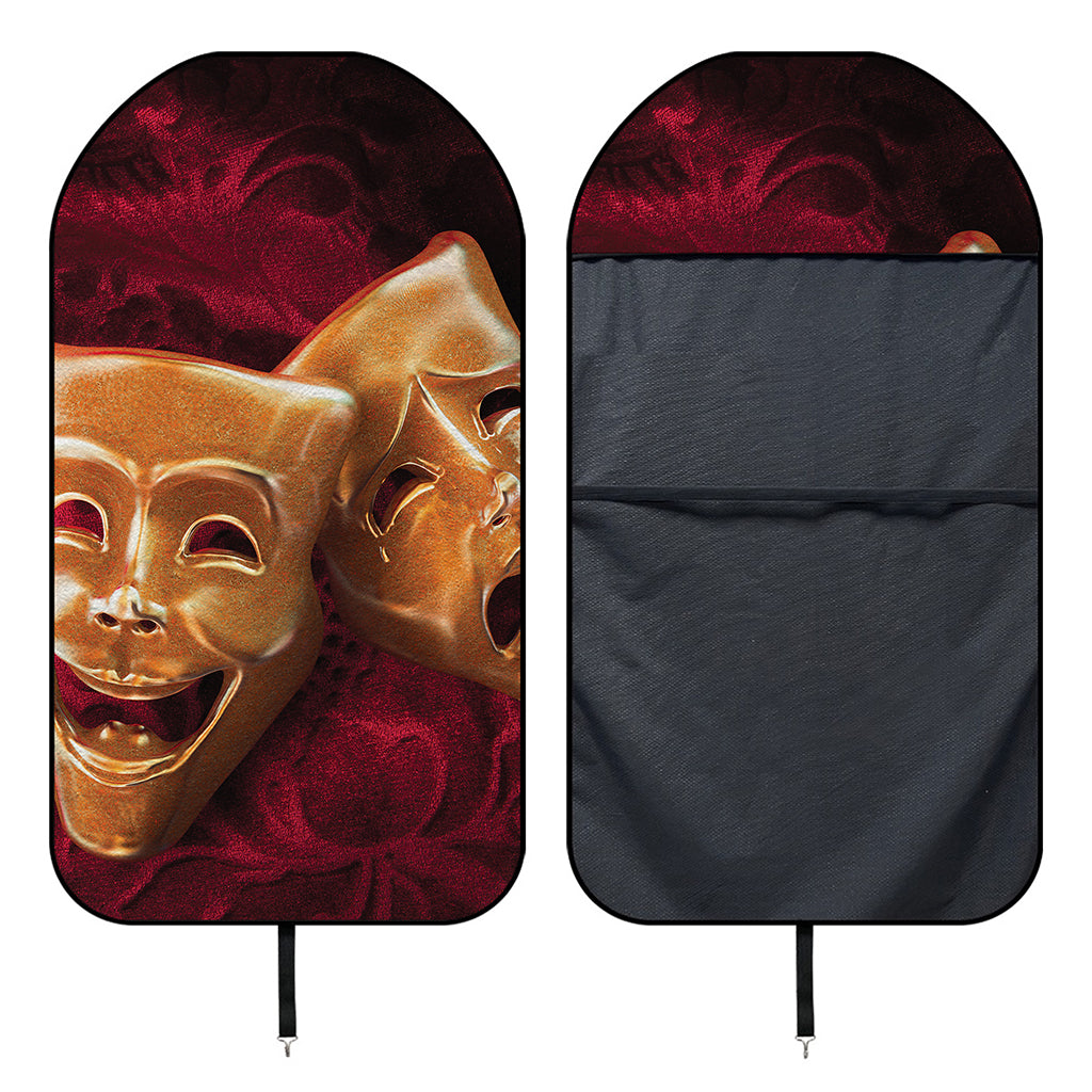 Comedy And Tragedy Theater Masks Print Waterproof Car Seat Cover