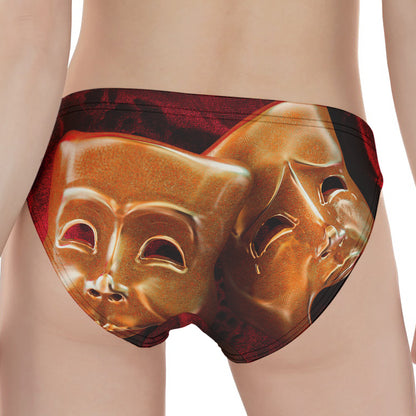 Comedy And Tragedy Theater Masks Print Women's Panties