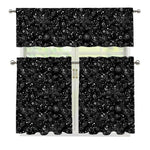 Constellation Galaxy Pattern Print 3 Piece Kitchen Curtains