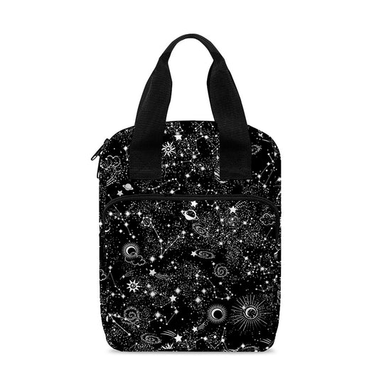 Constellation Galaxy Pattern Print Bible Tote Bag