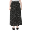 Constellation Galaxy Pattern Print Chiffon Maxi Skirt