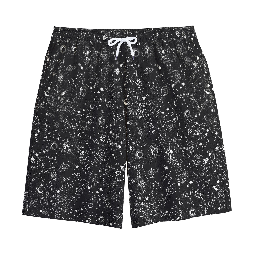Constellation Galaxy Pattern Print Cotton Shorts
