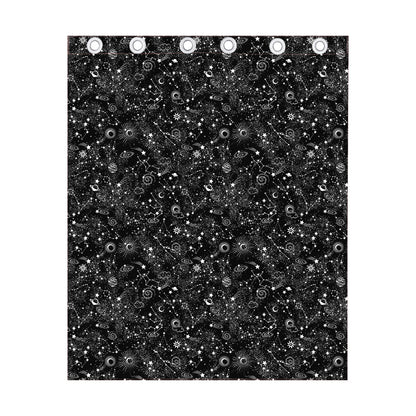 Constellation Galaxy Pattern Print Curtain