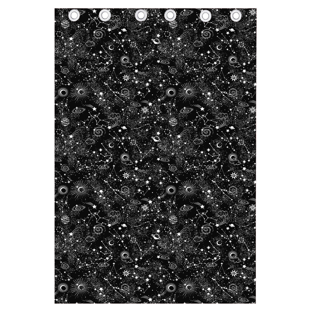 Constellation Galaxy Pattern Print Curtain
