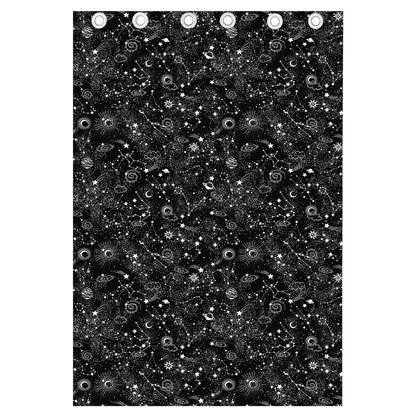 Constellation Galaxy Pattern Print Curtain