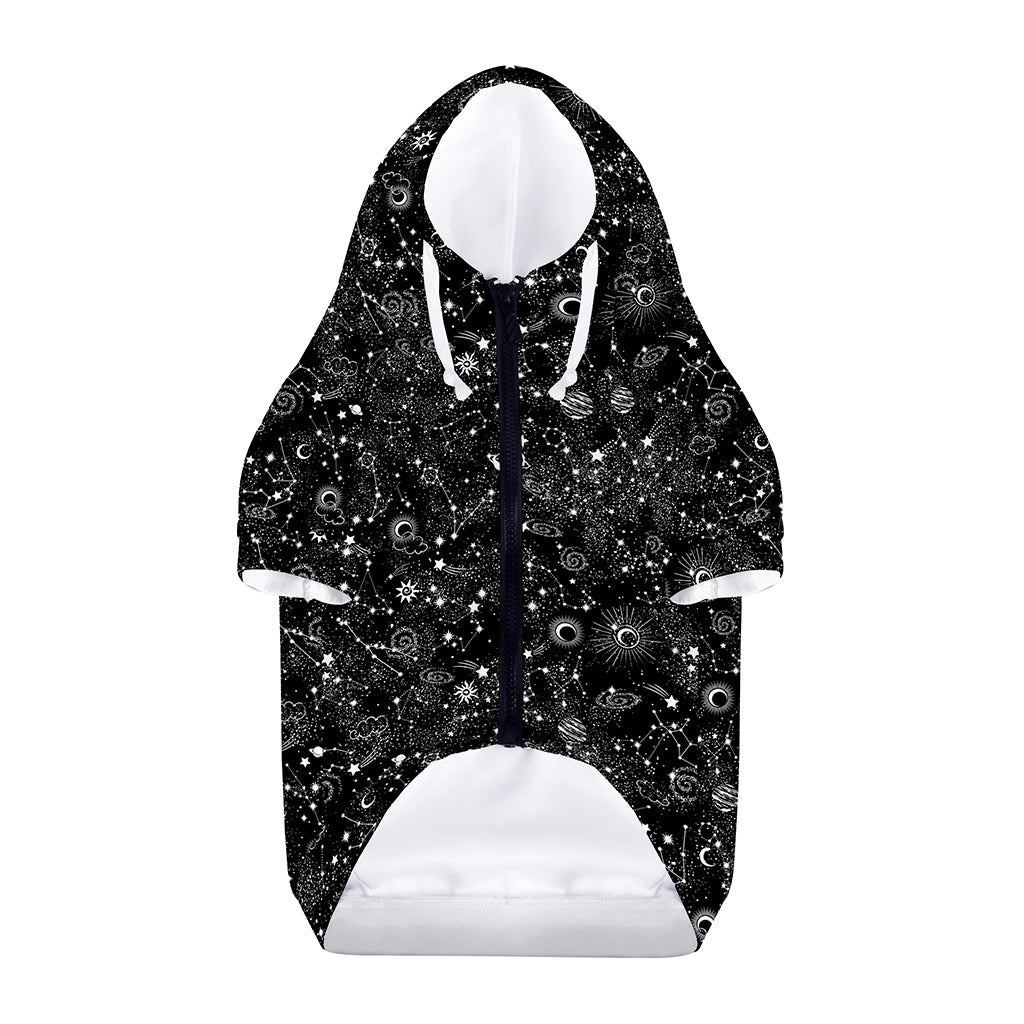 Constellation Galaxy Pattern Print Dog Zip Up Hoodie