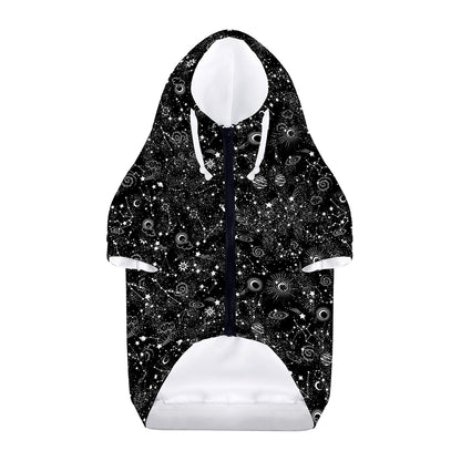 Constellation Galaxy Pattern Print Dog Zip Up Hoodie