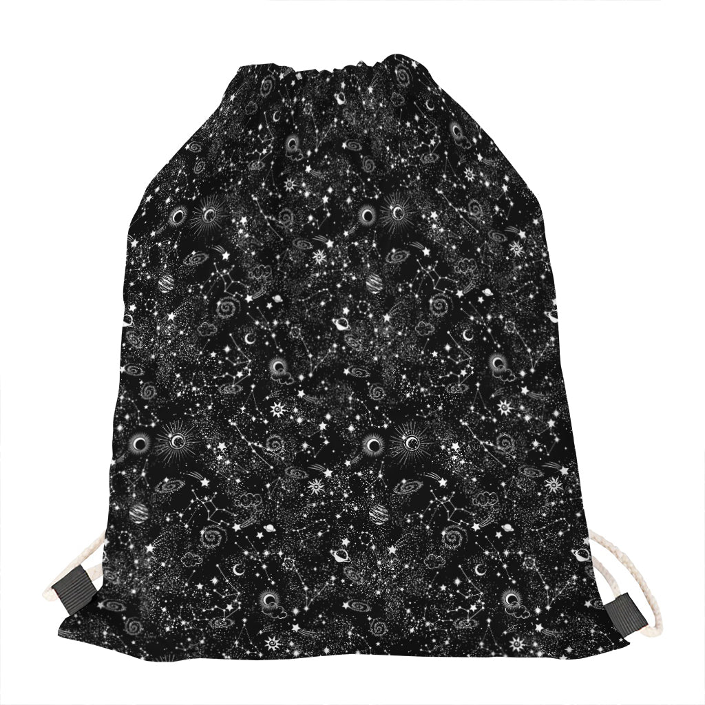 Constellation Galaxy Pattern Print Drawstring Bag