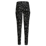 Constellation Galaxy Pattern Print High-Waisted Pocket Leggings