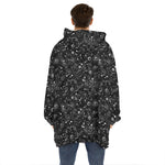 Constellation Galaxy Pattern Print Hoodie Blanket