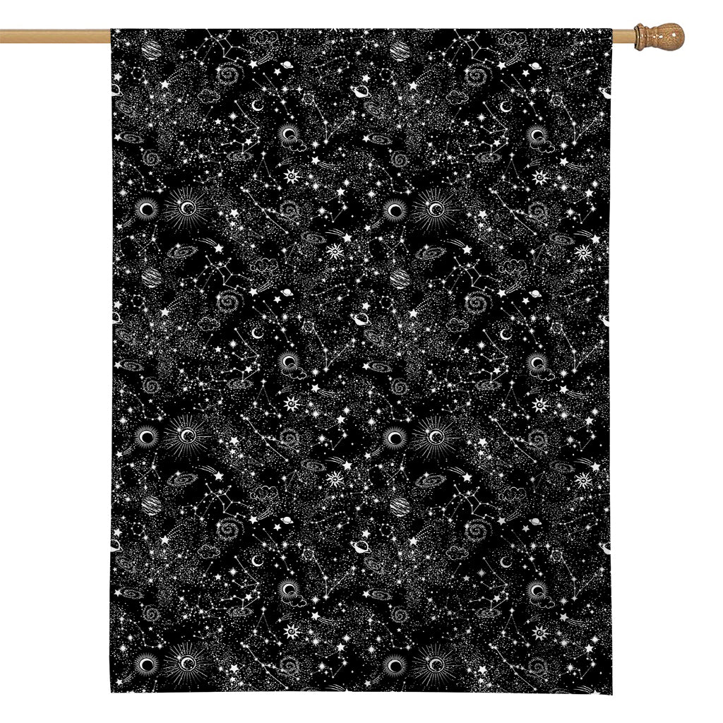 Constellation Galaxy Pattern Print House Flag