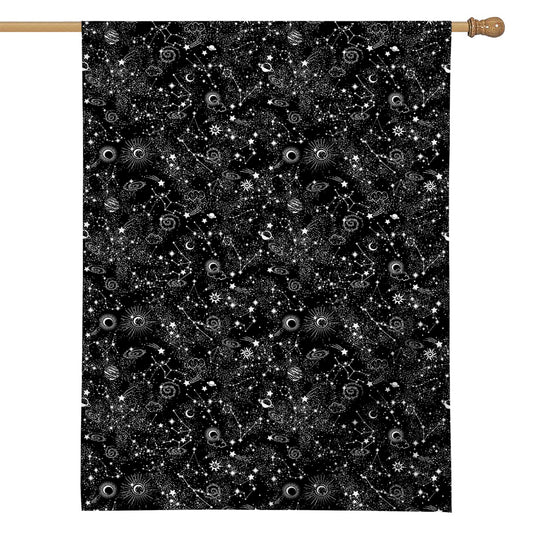 Constellation Galaxy Pattern Print House Flag