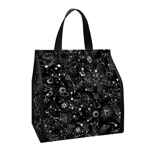 Constellation Galaxy Pattern Print Insulated Lunch Tote