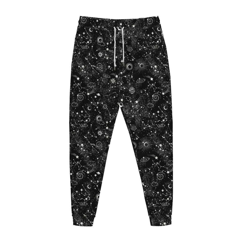 Constellation Galaxy Pattern Print Jogger Pants