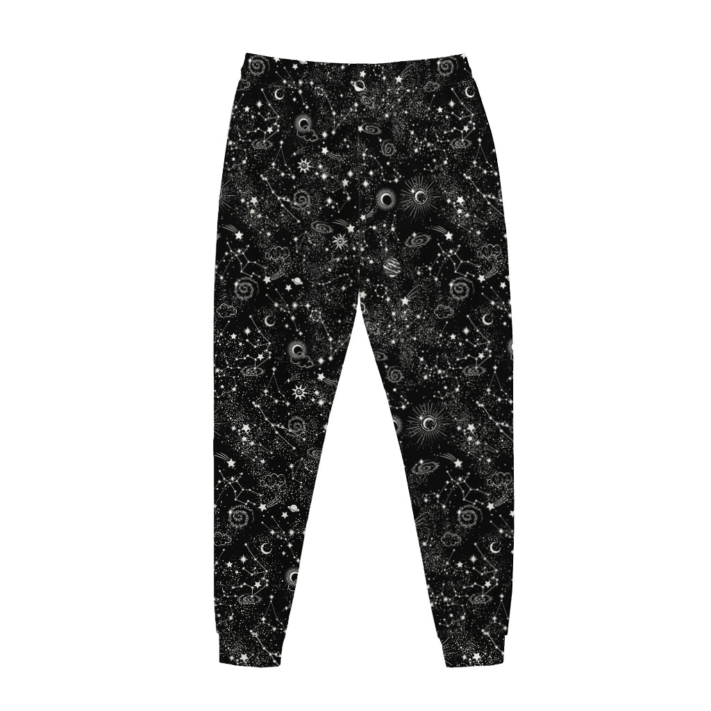 Constellation Galaxy Pattern Print Jogger Pants