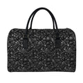 Constellation Galaxy Pattern Print Leather Duffel Bag