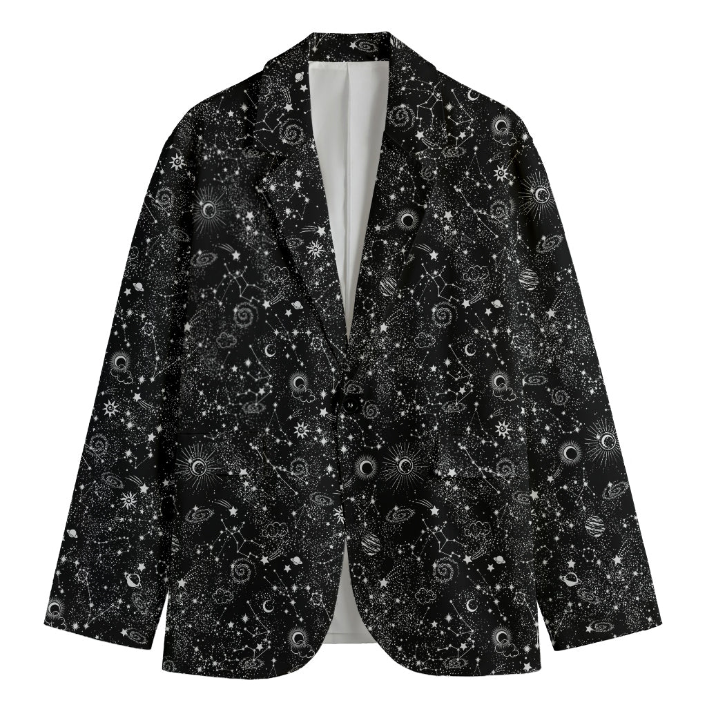 Constellation Galaxy Pattern Print Men's Blazer