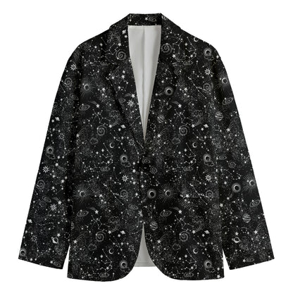Constellation Galaxy Pattern Print Men's Blazer