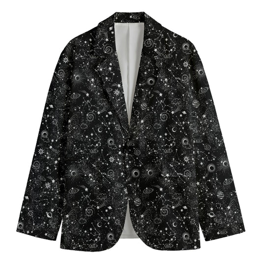 Constellation Galaxy Pattern Print Men's Blazer