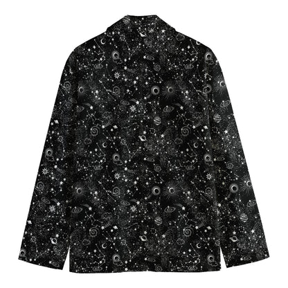 Constellation Galaxy Pattern Print Men's Blazer